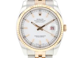 Rolex Datejust 36 116231 (2007) - White dial 36 mm Gold/Steel case