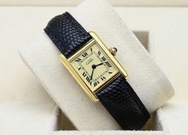 Cartier Tank Vermeil 5057001 (Unknown (random serial)) - Yellow dial 20 mm Silver case
