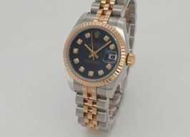 Rolex Lady-Datejust 179171 (2016) - Blue dial 26 mm Gold/Steel case