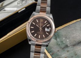 Rolex Datejust 41 126331 (Unknown (random serial)) - Brown dial 41 mm Gold/Steel case