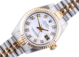 Rolex Lady-Datejust 69173 (1990) - White dial 26 mm Gold/Steel case