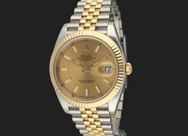 Rolex Datejust 41 126333 (2018) - Champagne dial 41 mm Gold/Steel case