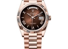 Rolex Day-Date 36 128235 (2025) - Bruin wijzerplaat 36mm Roségoud