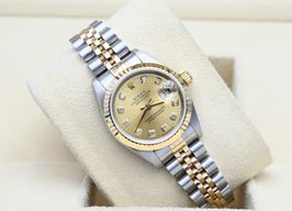 Rolex Lady-Datejust 69173 (1999) - Champagne wijzerplaat 26mm Goud/Staal