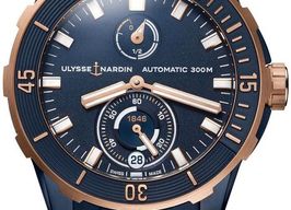 Ulysse Nardin Diver Chronometer 1185-170-3/BLUE (2026) - Blauw wijzerplaat 45mm Roségoud