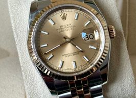 Rolex Datejust 36 116233 (2012) - Champagne dial 36 mm Gold/Steel case