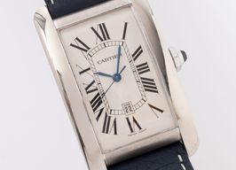 Cartier Tank Américaine 1741 (1990) - Wit wijzerplaat 22mm Witgoud