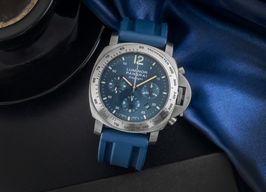 Panerai Luminor Chrono PAM00326 (2009) - Blauw wijzerplaat 44mm Titanium
