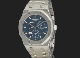 Audemars Piguet Royal Oak Dual Time 26120ST.OO.1220ST.02 (2008) - Blauw wijzerplaat 39mm Staal