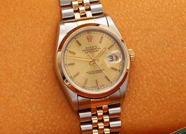 Rolex Datejust 36 16203 (Unknown (random serial)) - Champagne dial 36 mm Gold/Steel case