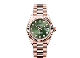 Rolex Lady-Datejust 279175 (2024) - Green dial 28 mm Rose Gold case