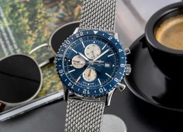 Breitling Chronoliner Y2431016.C970.101X (Onbekend (willekeurig serienummer)) - Blauw wijzerplaat 46mm Staal