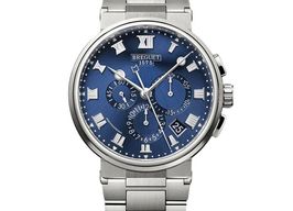 Breguet Marine 5527TI/Y1/TW0 (2023) - Blauw wijzerplaat Onbekend Titanium