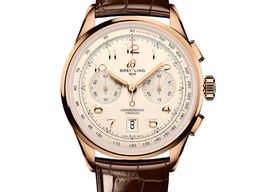 Breitling Premier RB0145371G1P1 (2025) - Geel wijzerplaat 42mm Roodgoud