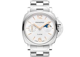 Panerai Luminor Due Luna PAM01301 (2025) - Zilver wijzerplaat 38mm Staal