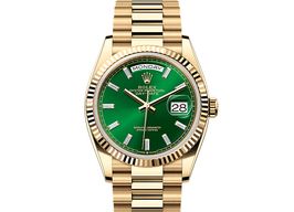 Rolex Day-Date 36 128238 (2025) - Groen wijzerplaat 36mm Geelgoud