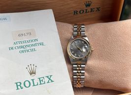 Rolex Lady-Datejust 69173 (1989) - Grey dial 26 mm Gold/Steel case