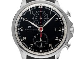 IWC Portuguese Yacht Club Chronograph IW390204 (2011) - Zwart wijzerplaat 45mm Staal