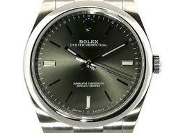 Rolex Oyster Perpetual 39 114300 (2017) - Grey dial 39 mm Steel case