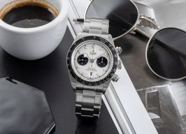 Tudor Black Bay Chrono 79360N (Onbekend (willekeurig serienummer)) - Zilver wijzerplaat 41mm Staal