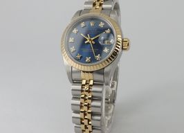 Rolex Lady-Datejust 69173 (1991) - Blauw wijzerplaat 26mm Goud/Staal
