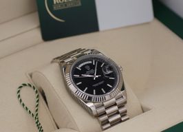 Rolex Day-Date 40 228239 (2018) - Black dial 40 mm White Gold case