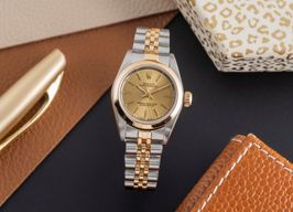 Rolex Oyster Perpetual 67183 (1997) - Champagne dial 26 mm Gold/Steel case