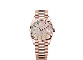 Rolex Day-Date 36 128235 (2025) - Diamond dial 36 mm Rose Gold case
