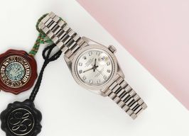 Rolex Lady-Datejust 69179 (1990) - Silver dial 26 mm White Gold case