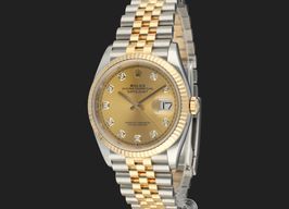 Rolex Datejust 36 126233 (2019) - Champagne dial 36 mm Gold/Steel case