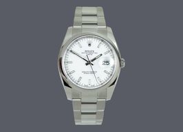 Rolex Oyster Perpetual Date 115200 (2018) - Wit wijzerplaat 34mm Staal