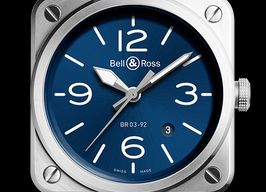 Bell & Ross BR 03-92 Steel BR0392-BLU-ST/SCA (2022) - Blauw wijzerplaat 42mm Staal
