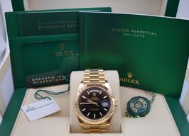 Rolex Day-Date 40 228238 (2021) - Brown dial 40 mm Yellow Gold case