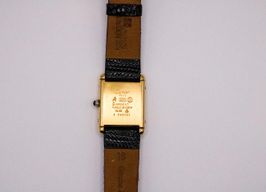 Cartier Tank Vermeil 092550 (Unknown (random serial)) - Brown dial 31 mm Silver case