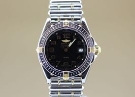 Breitling Wings Lady D67050 (1999) - Black dial 32 mm Gold/Steel case