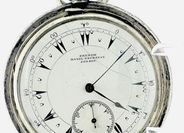 Longines Pocket watch unknown (Unknown (random serial)) - White dial 54 mm Silver case
