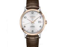 Longines Record L28215762 (2022) - Silver dial 40 mm Gold/Steel case