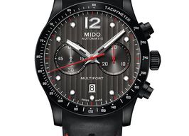 Mido Multifort Chronograph M025.627.36.061.00 (2022) - Zwart wijzerplaat 44mm Staal