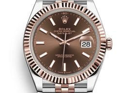 Rolex Datejust 41 126331 (2016) - Brown dial 41 mm Gold/Steel case