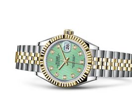 Rolex Lady-Datejust 279173-0015 (2021) - Green dial 28 mm Gold/Steel case