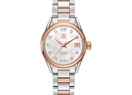 TAG Heuer Carrera Lady WAR2452.BD0777 (2022) - Pearl dial 28 mm Gold/Steel case