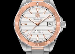 TAG Heuer Aquaracer 300M WAY2150.BD0911 (2022) - Silver dial 41 mm Gold/Steel case