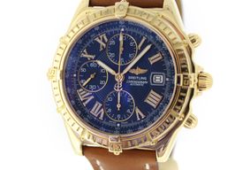 Breitling Crosswind Chronograph K13055 (Unknown (random serial)) - Blue dial 44 mm Yellow Gold case