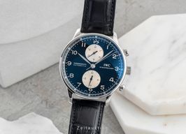 IWC Portuguese Chronograph IW371404 (Unknown (random serial)) - Black dial 41 mm Steel case