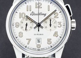 Breitling Transocean Chronograph 1915 AB141112/G799 (2019) - Silver dial 43 mm Steel case