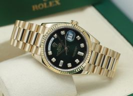 Rolex Day-Date 36 128238 (2020) - Groen wijzerplaat 36mm Geelgoud
