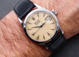 Rolex Oyster Perpetual Date 6518 (1954) - Black dial 34 mm Steel case