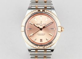 Breitling Chronomat 36 U10380 (Unknown (random serial)) - Pink dial 36 mm Gold/Steel case