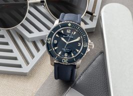 Blancpain Fifty Fathoms 5015 12B40 052A (Onbekend (willekeurig serienummer)) - Zwart wijzerplaat 45mm Titanium