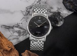 IWC Portofino Automatic IW353306 (Onbekend (willekeurig serienummer)) - Zwart wijzerplaat 38mm Staal